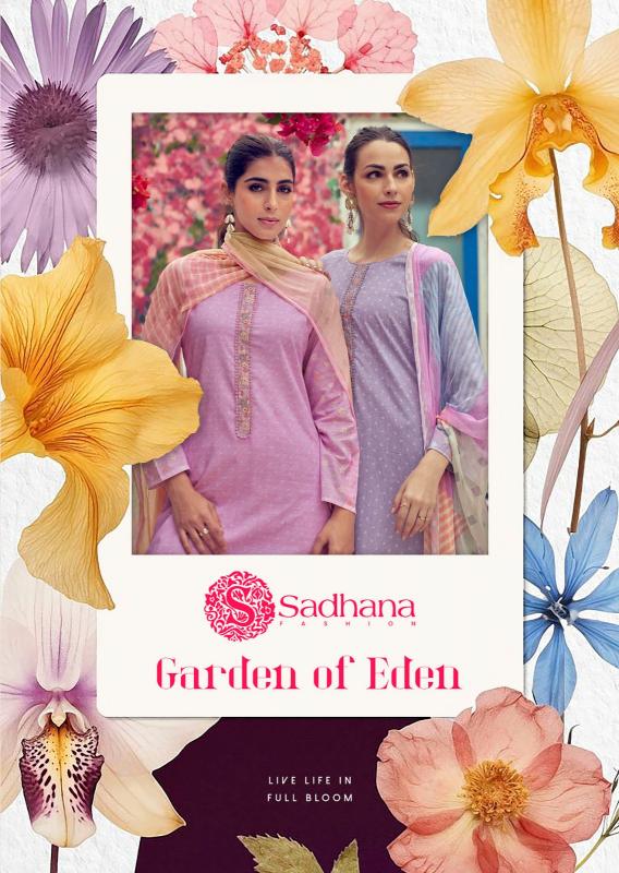 garden of eden by sadhana fashion lawn cotton casual suit for womens  