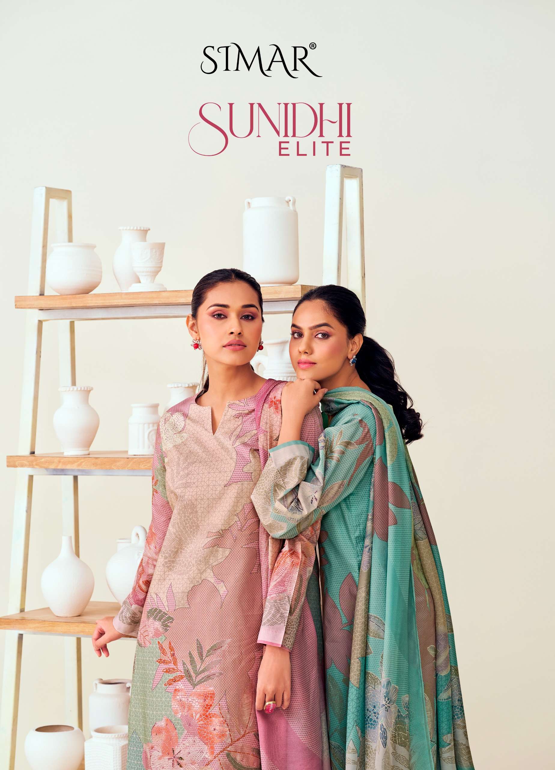 glossy sunidhi elite lawn cotton comfortable unstitch suits 