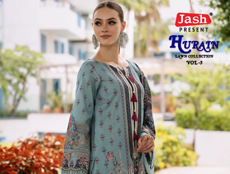 hurain vol 3 by jash lawn cotton comfortable pakistani dress material 