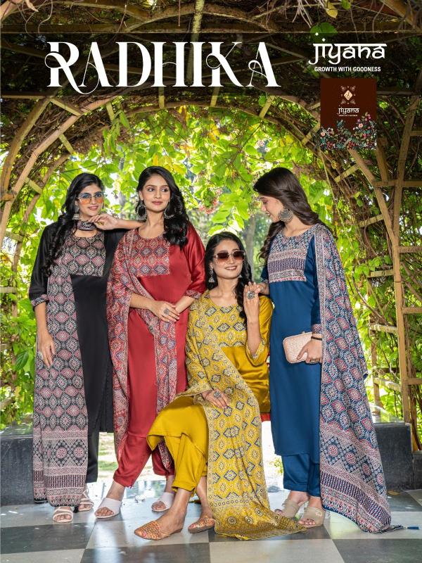 jiyana radhika gajji silk readymade unique colours salwar suit sets 
