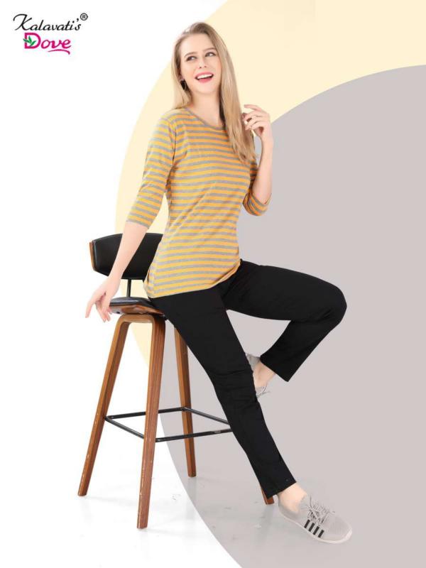 kalavatis dove 2589 b readymade fancy cotton hosiery long sleeves night suit