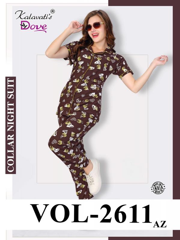 kalavatis dove vol 2611 cotton hosiery readymade fancy night suit online 