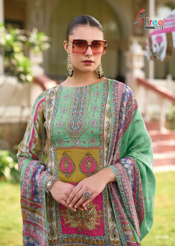 kt 105 by shree fab viscose muslin stylish look pakistani suits 