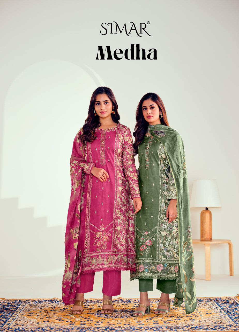 medha by glossy lawn cotton hit design pakistani suit for womens 