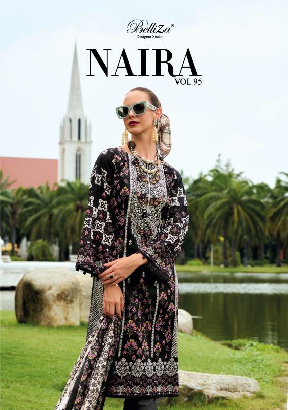 naira vol 95 by belliza designer cotton model pakistani dress material 