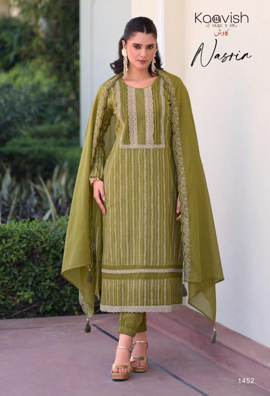 nasrin by kaavish hit design lawn cotton fancy dress material 