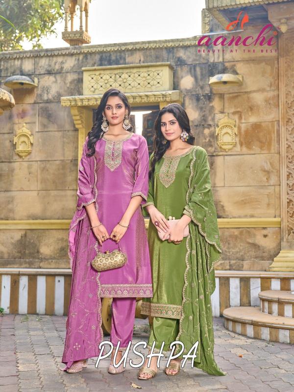 pushpa by aanchi roman shimmer readymade daily wear dress online 