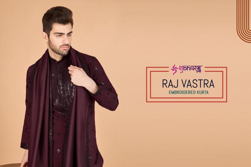 raj vastra by shubhvastra viscose silk stylish look mens kurta supplier 
