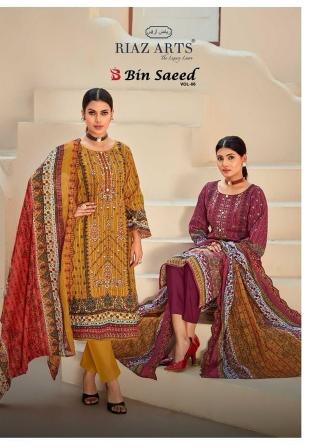 riaz arts bin saeed vol 6 lawn cotton unstitch shop trendy suit 