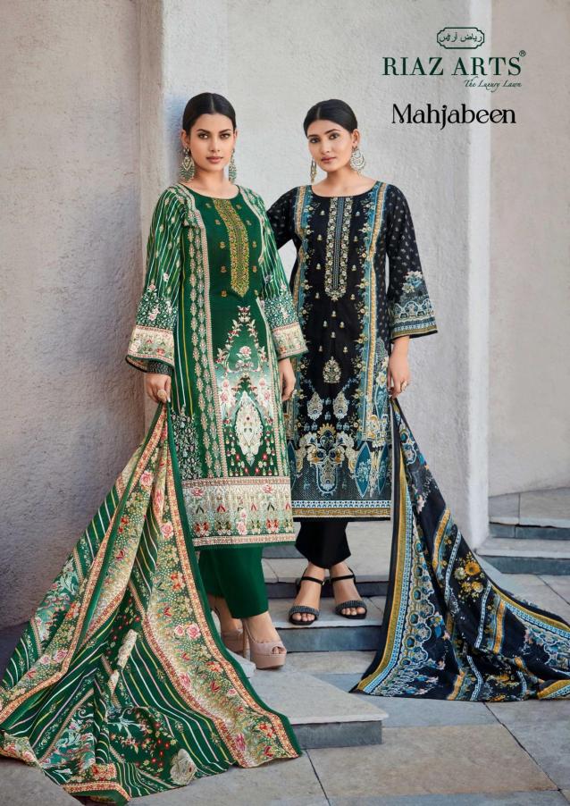 riaz arts mahjabeen karachi lawn modern pakistani 3pcs dress