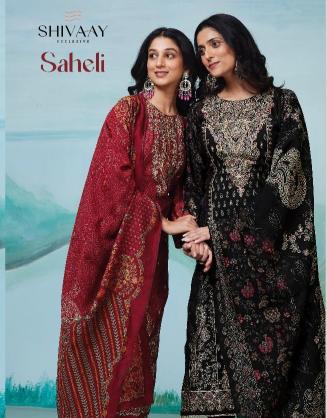 saheli by shivaay muslin daily wear fancy dress material 