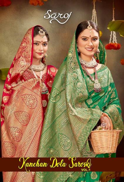 Saroj Kanchan dola swarovski vol.1 Dola silk saree