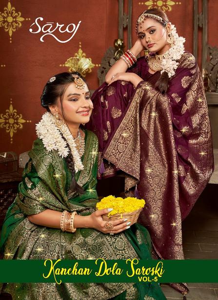 Saroj Kanchan dola swarovski vol.5 Dola silk saree