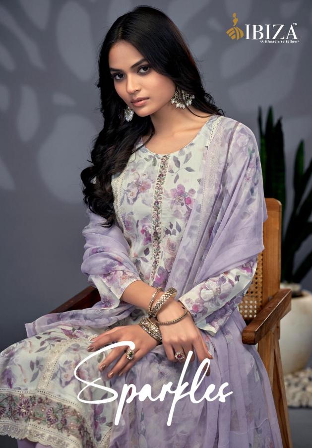 sparkles by ibiza lawn cotton pretty look dress material 