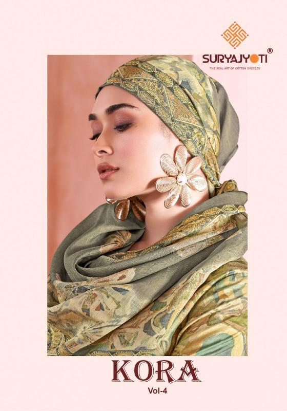suryajyoti kora vol 4 modal discharge print casual 3pcs dress online 