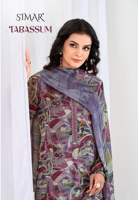 tabassum by glossy viscose chinon fashionable 3pcs dress 