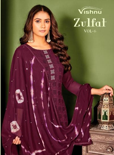 vishnu zulfat vol 6 fashionable design unstitch salwar kameez 