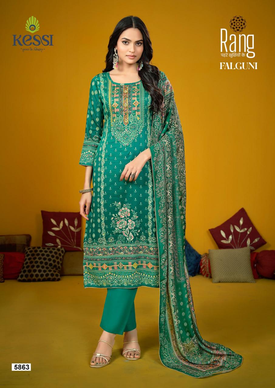 falguni rang fashion jam silk fancy comfy wear 3pcs dress 