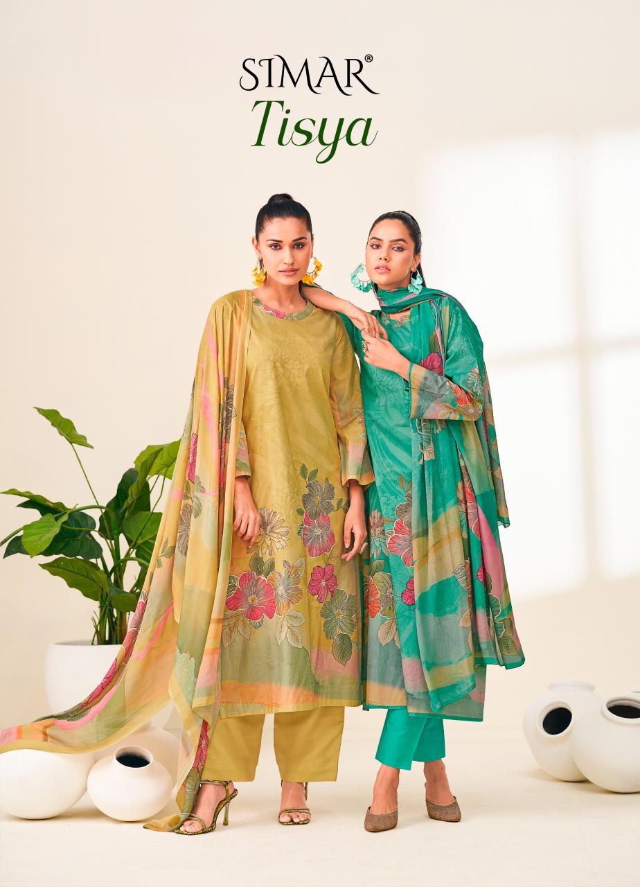 glossy tissya lawn cotton printed suits 