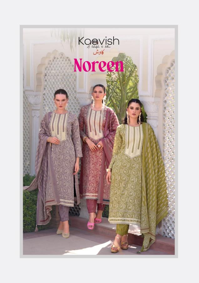 kaavish noreen lawn cotton elegant style 3pcs dress 