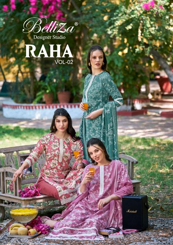 raha vol 2 by belliza designer cotton modern pakistani suit for ladies 