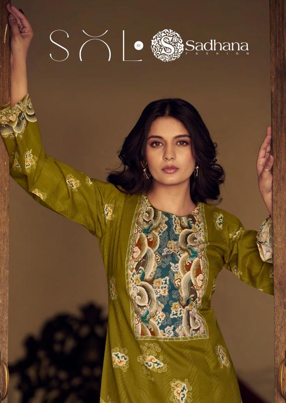 sadhana fashion sol lawn cotton elegance style dress material 