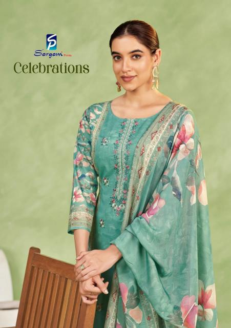 sargam celebration cambric cotton summer wear suits 
