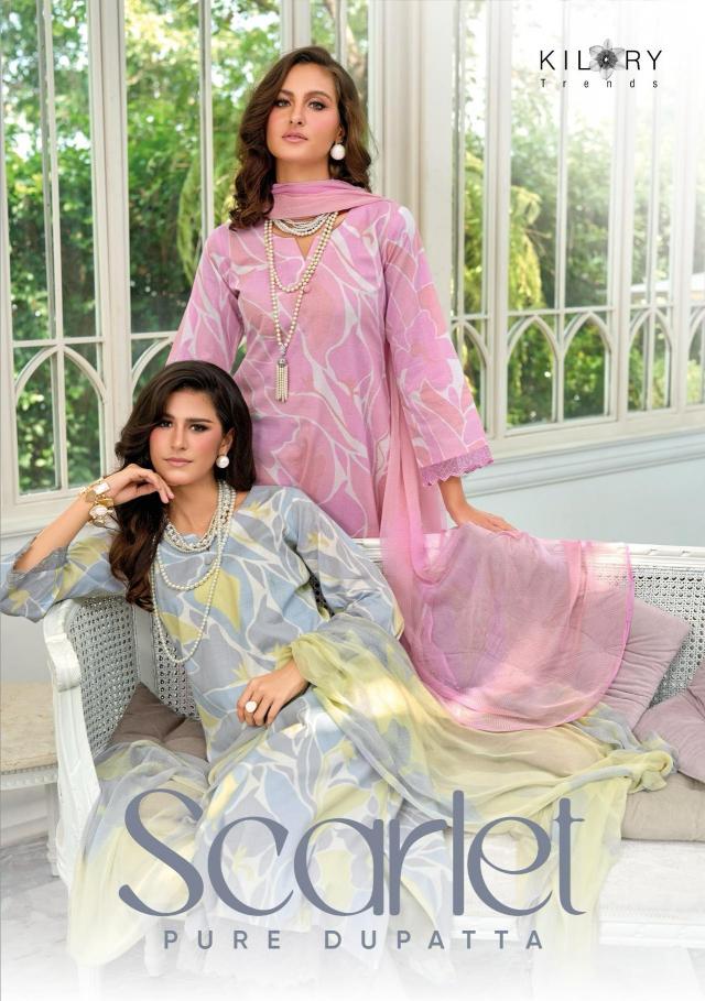 scarlet by kilory trends lawn cotton stylish look unstitch suits 