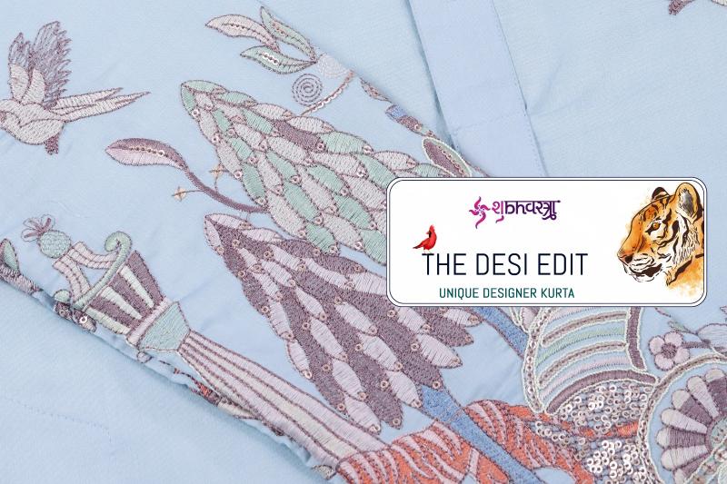 shubhvastra the desi edit viscose silk readymade stylish mens kurta 