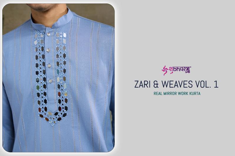shubhvastra zari & weaves vol 1 stylish viscose rayon fullstitch mens kurta with dupatta