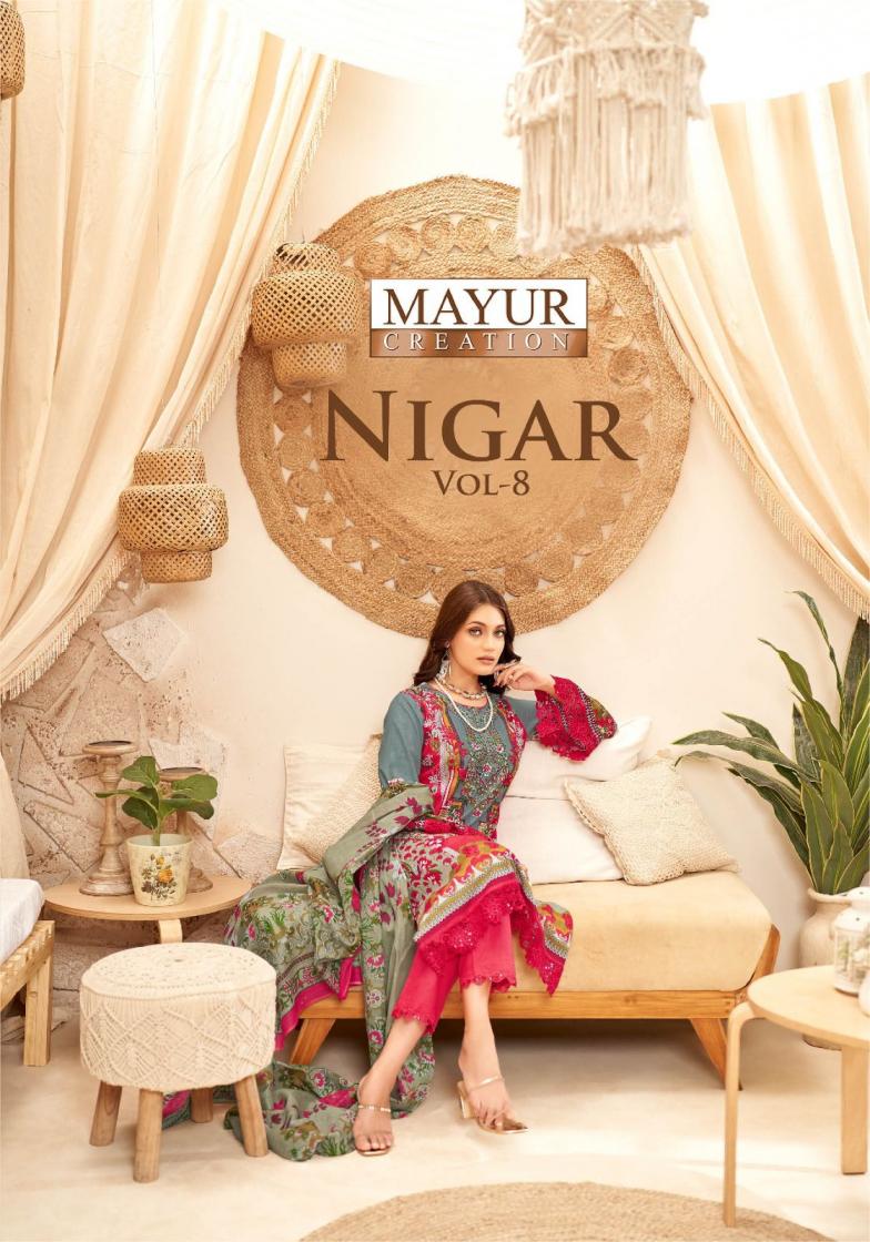 mayur nigar vol 8 karachi style printed looking gorgeous dress material