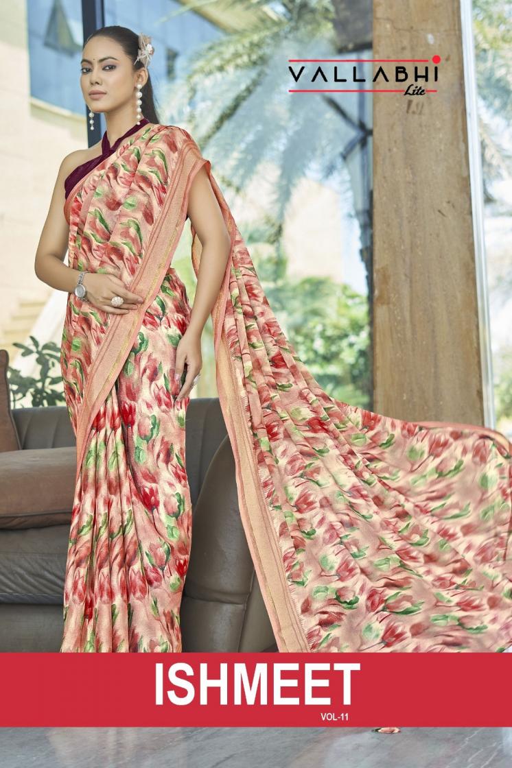 vallabhi lite ishmeet vol 11 chiffon  casual wear sarees