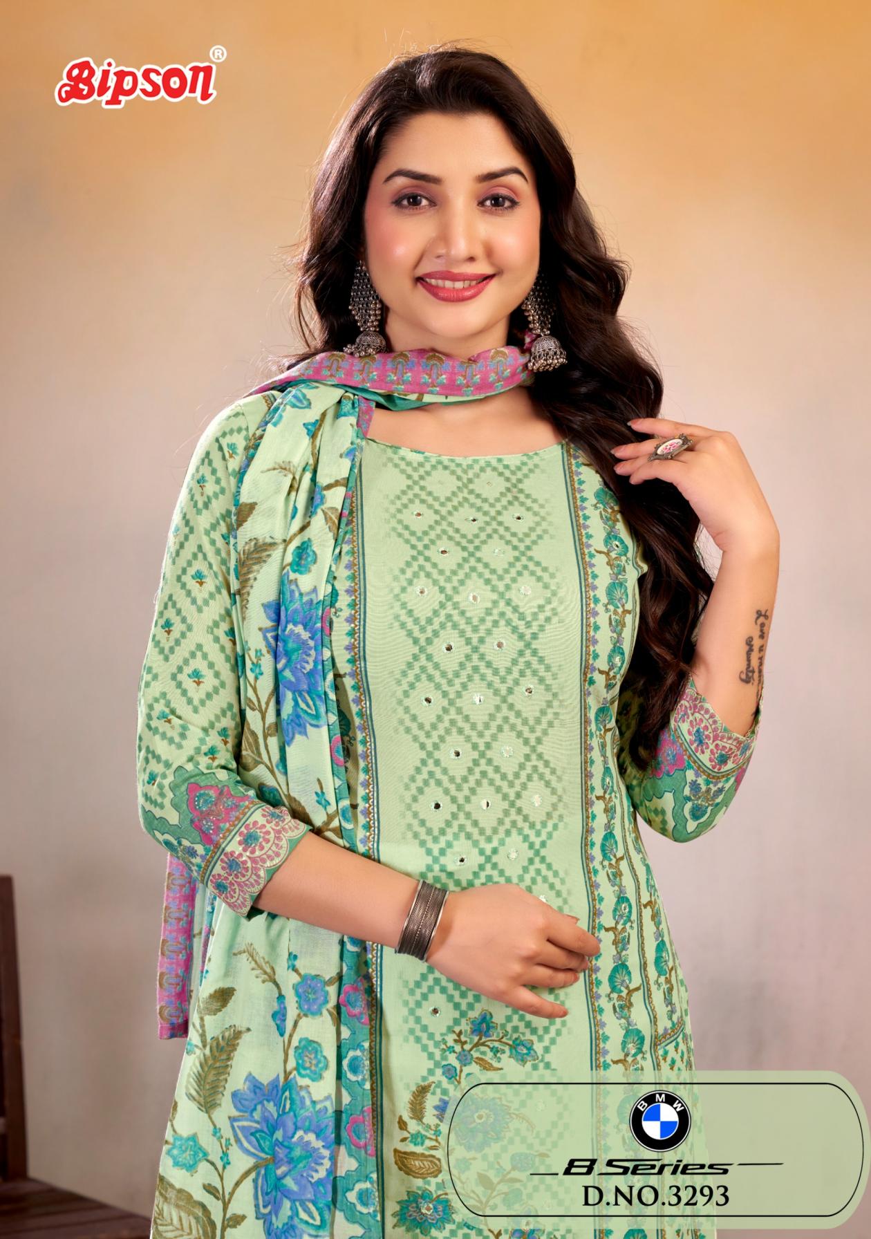 bipson prints bmw 8 series 3293 pretty look cotton suit for womens 