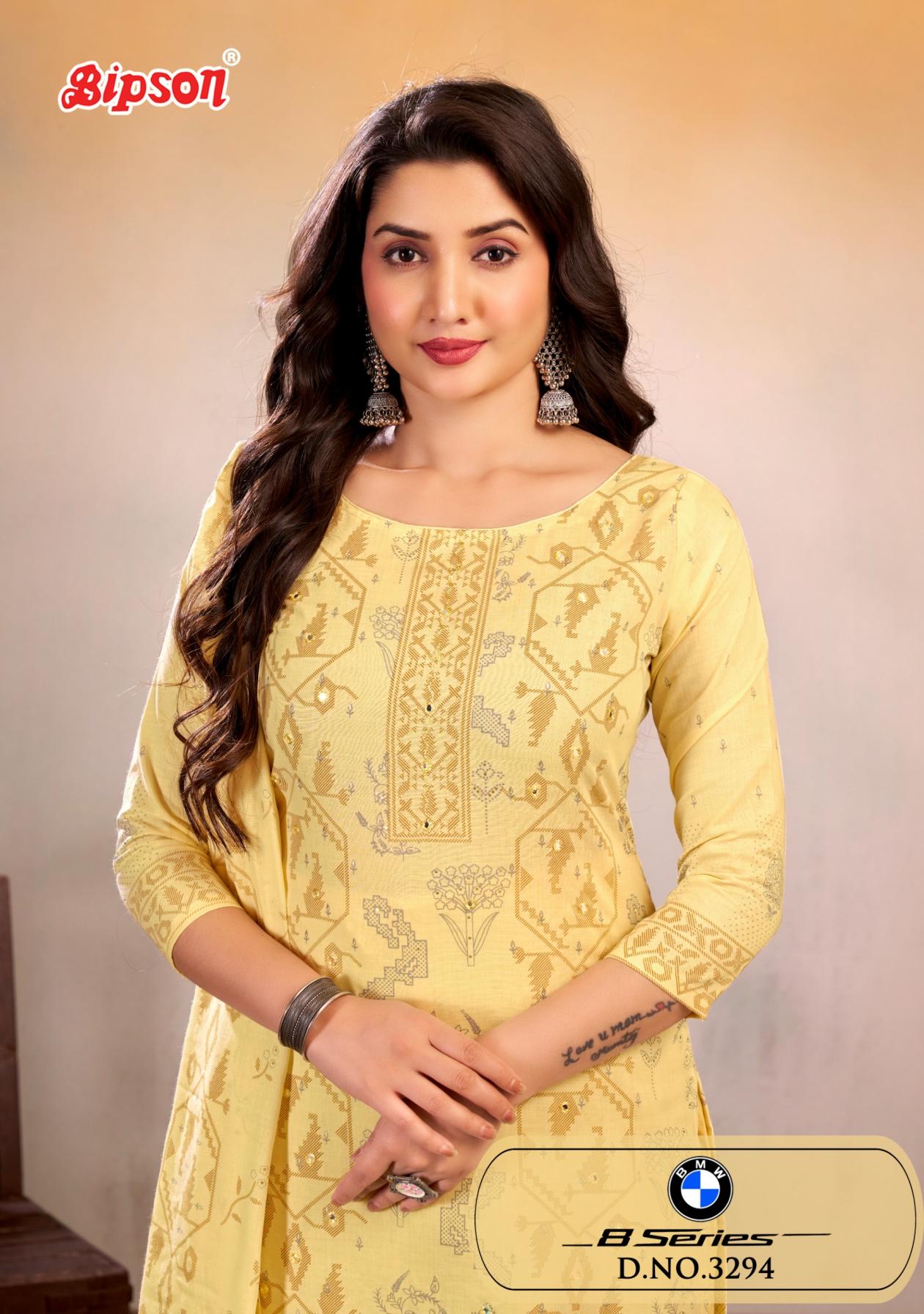 bmw 8 series 3294 by bipson prints daily wear cotton suits 