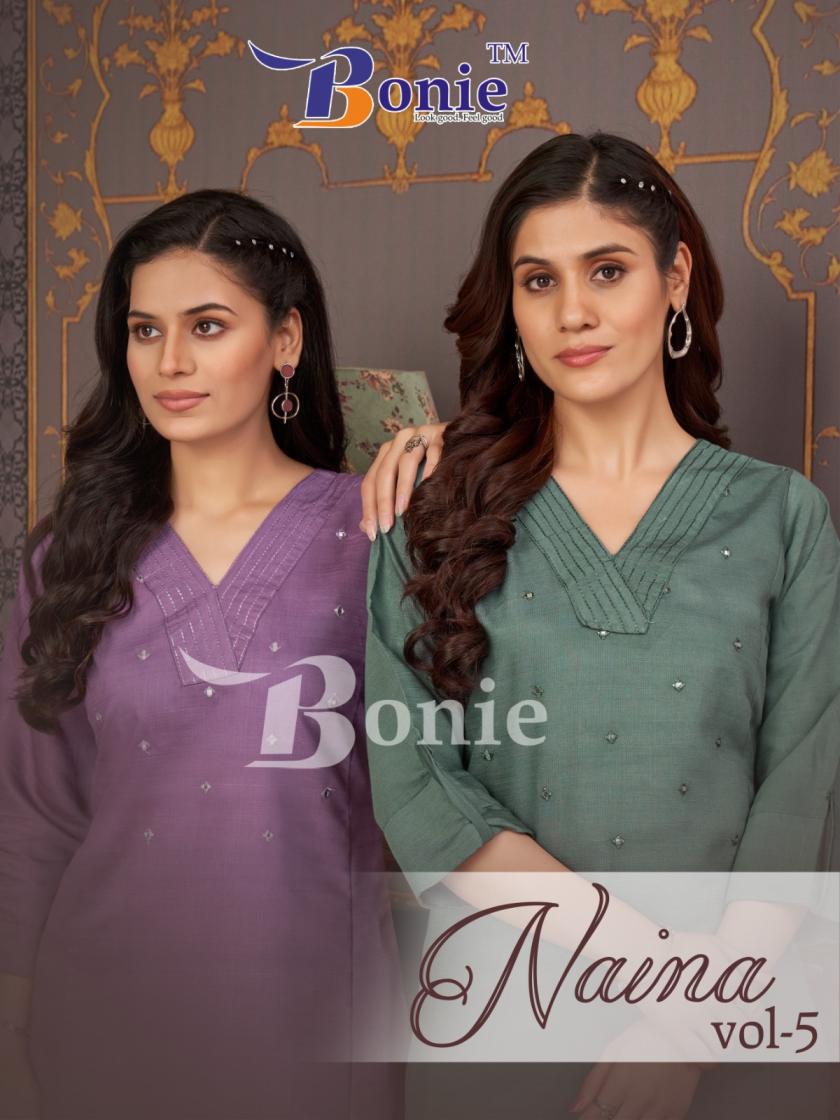 bonie displays naina vol 5 unique readymade 2pcs kurti 