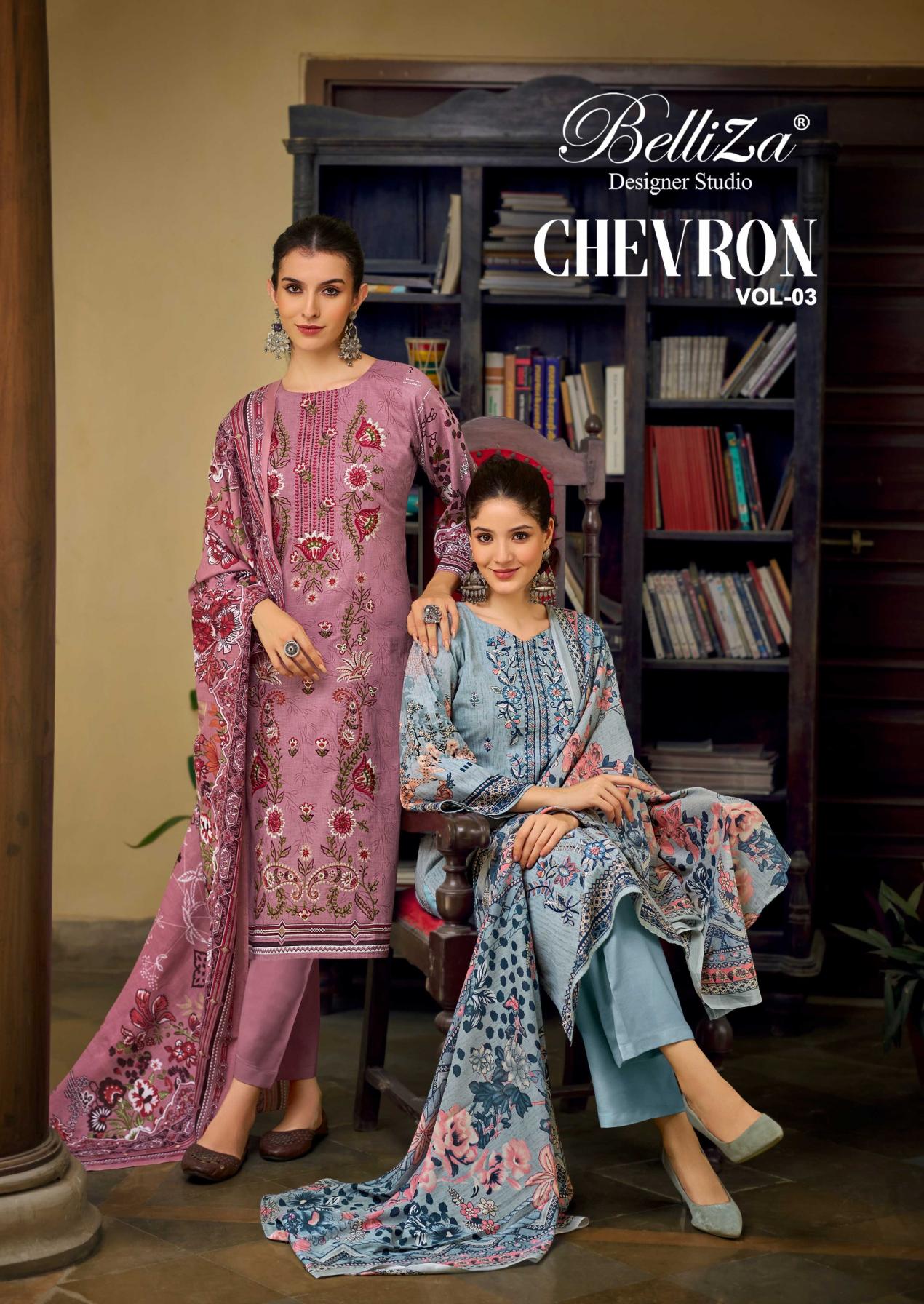 chevron vol 3 by belliza designer cotton modern pakistani suit for womens 