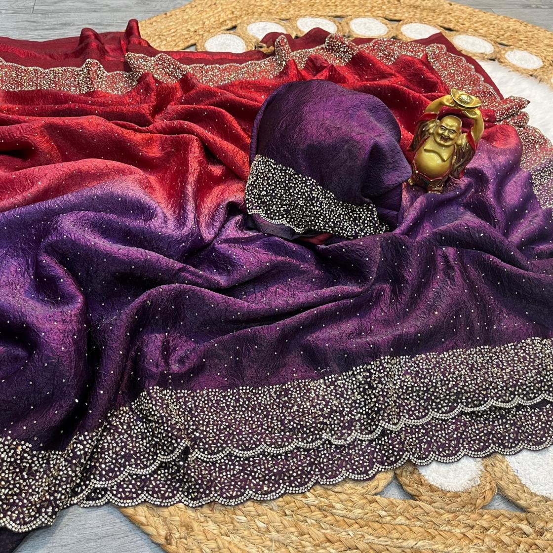 ds 761 new launch crush silk fancy design saree supplier 