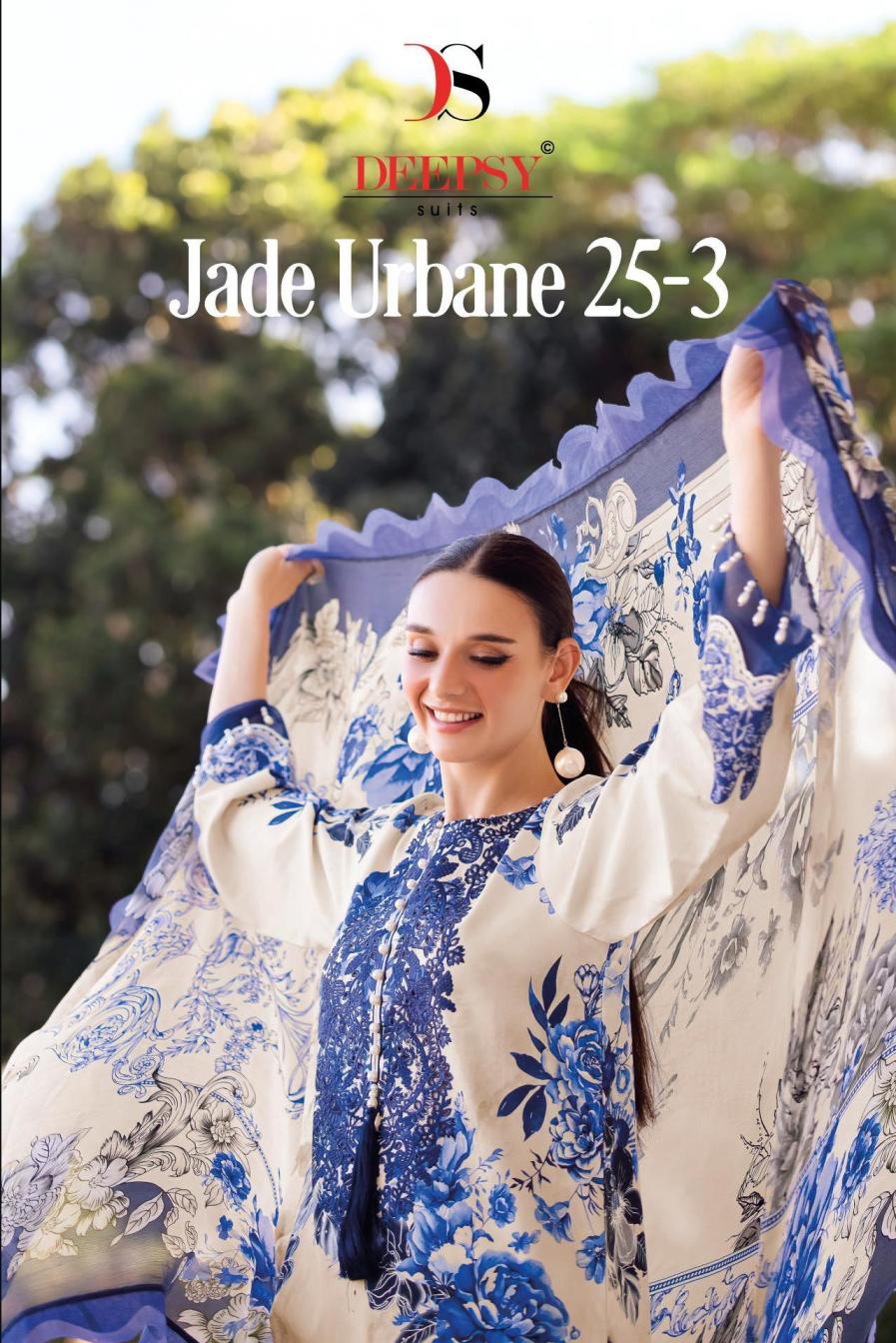 jade urban lawn 25 vol 3 by deepsy suits cotton pakistani suit for womens 