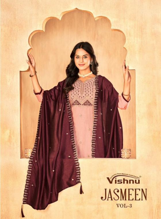 jasmeen vol 3 by vishnu vichitra silk hit design fancy salwar kameez 
