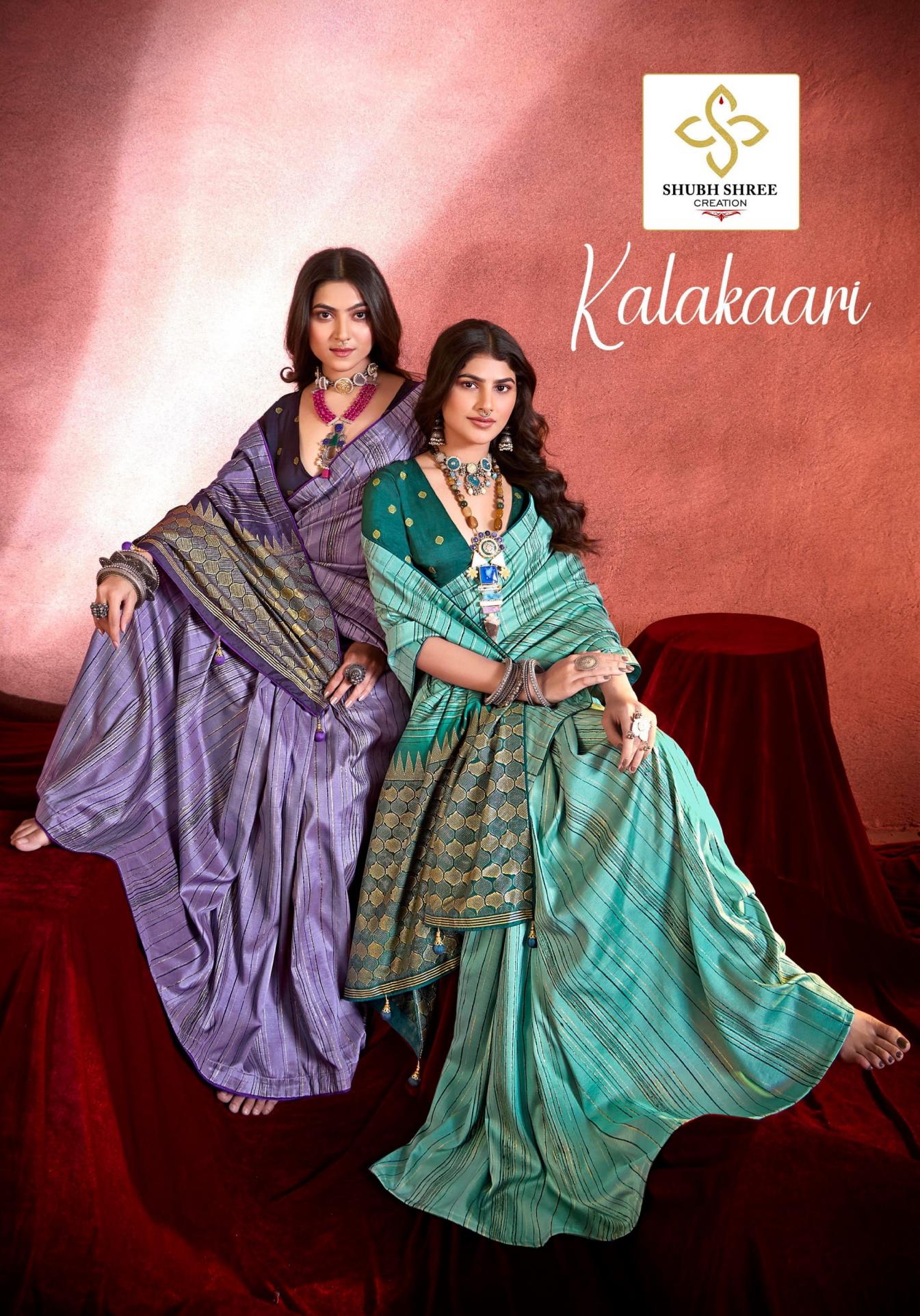 kalakaari by shubh shree creation hit design tussar silk saree for womens 