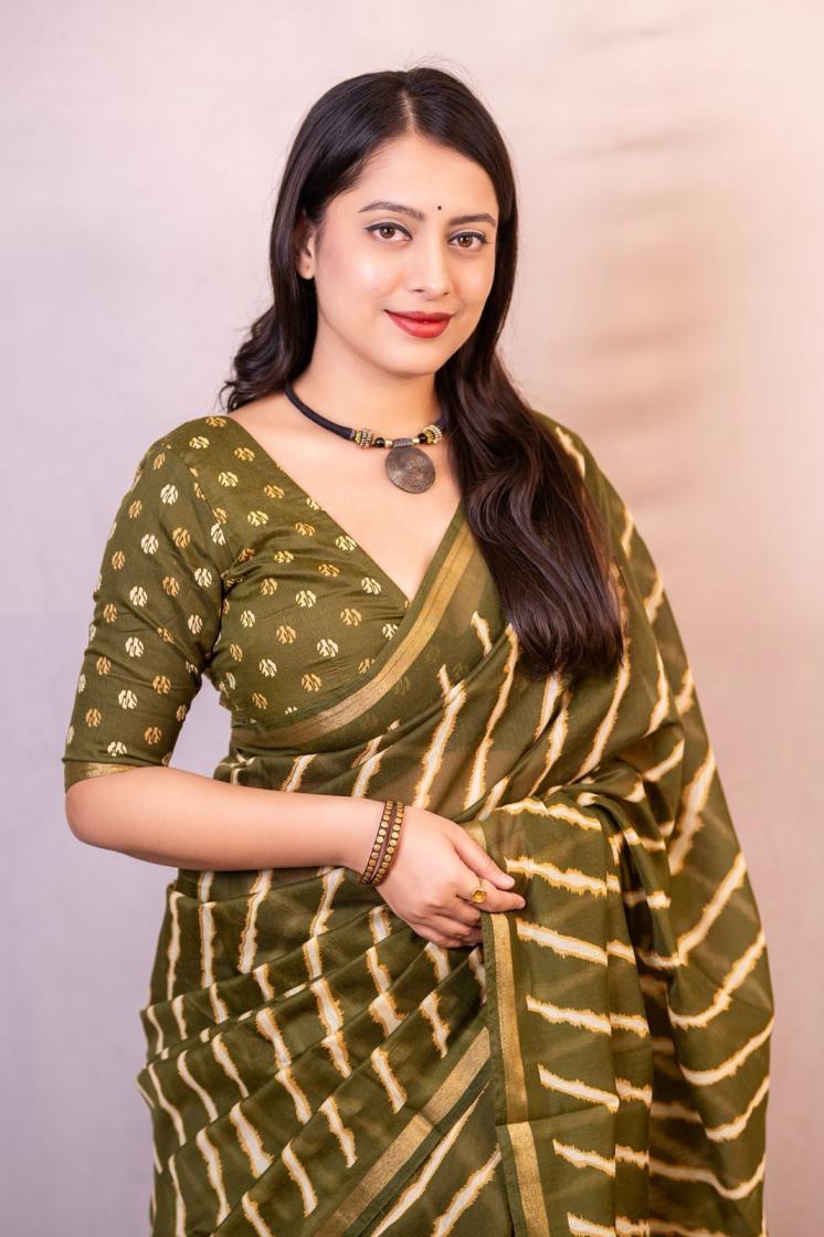 kc 174 crystal leheriya cotton pretty look saree wholesaler 