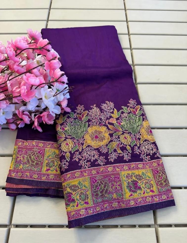 kc 326 rajwadi pashmina silk weaving pretty look saree for womens 