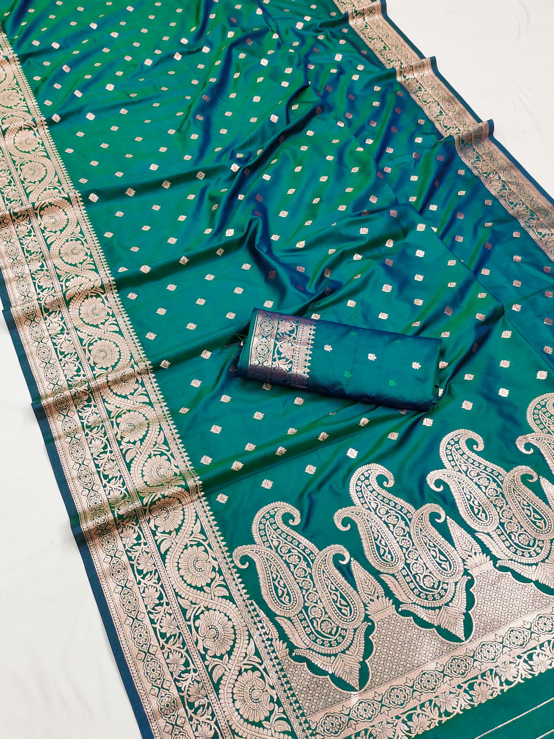 kc 7003 weaving banarasi silk party wear saree wholesaler 