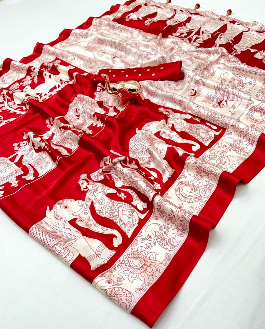 kc 8003 ajarkh print elegance style saree wholesaler 