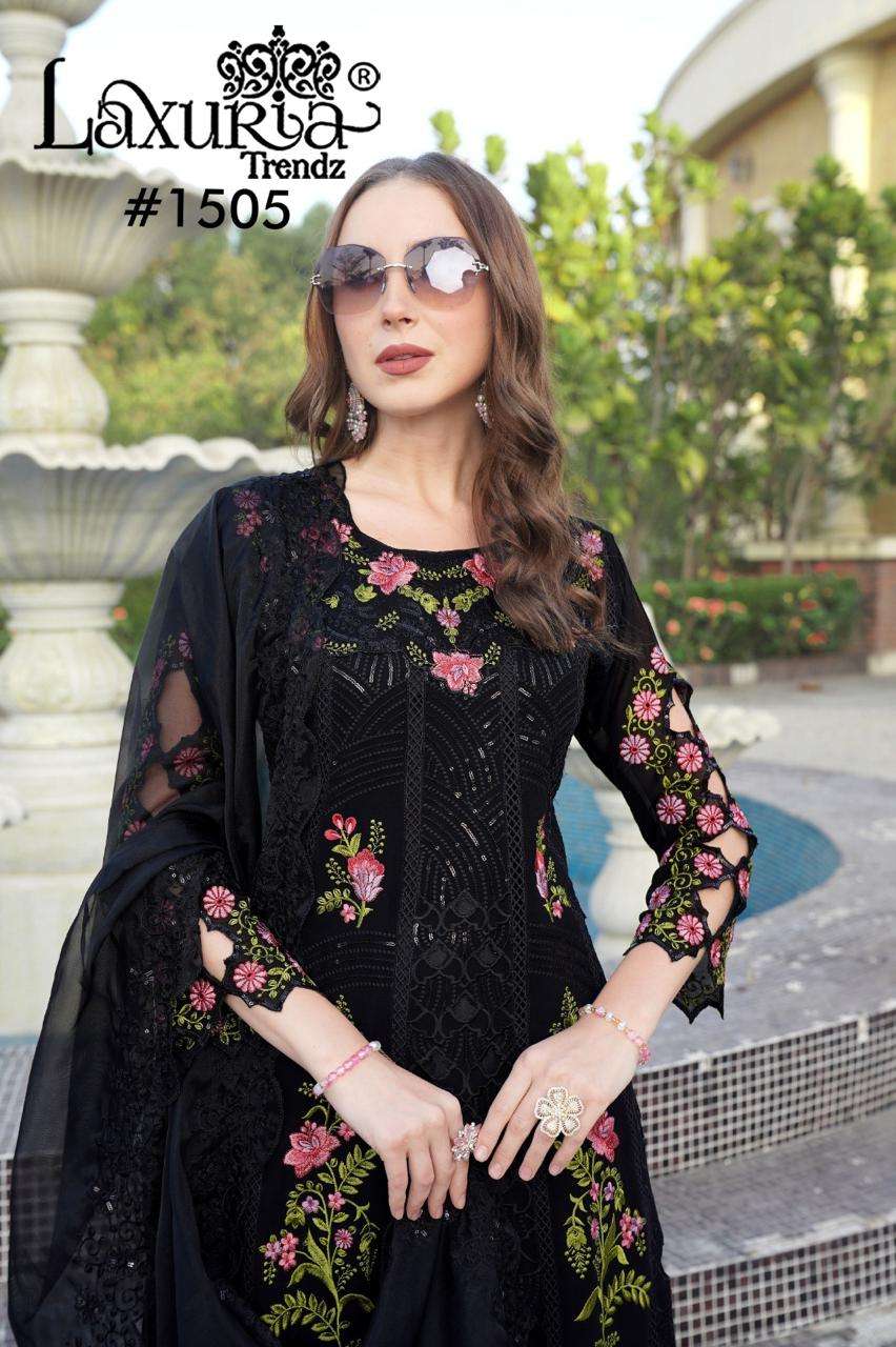 laxuria trendz 1505 georgette full stitch modern pakistani dress