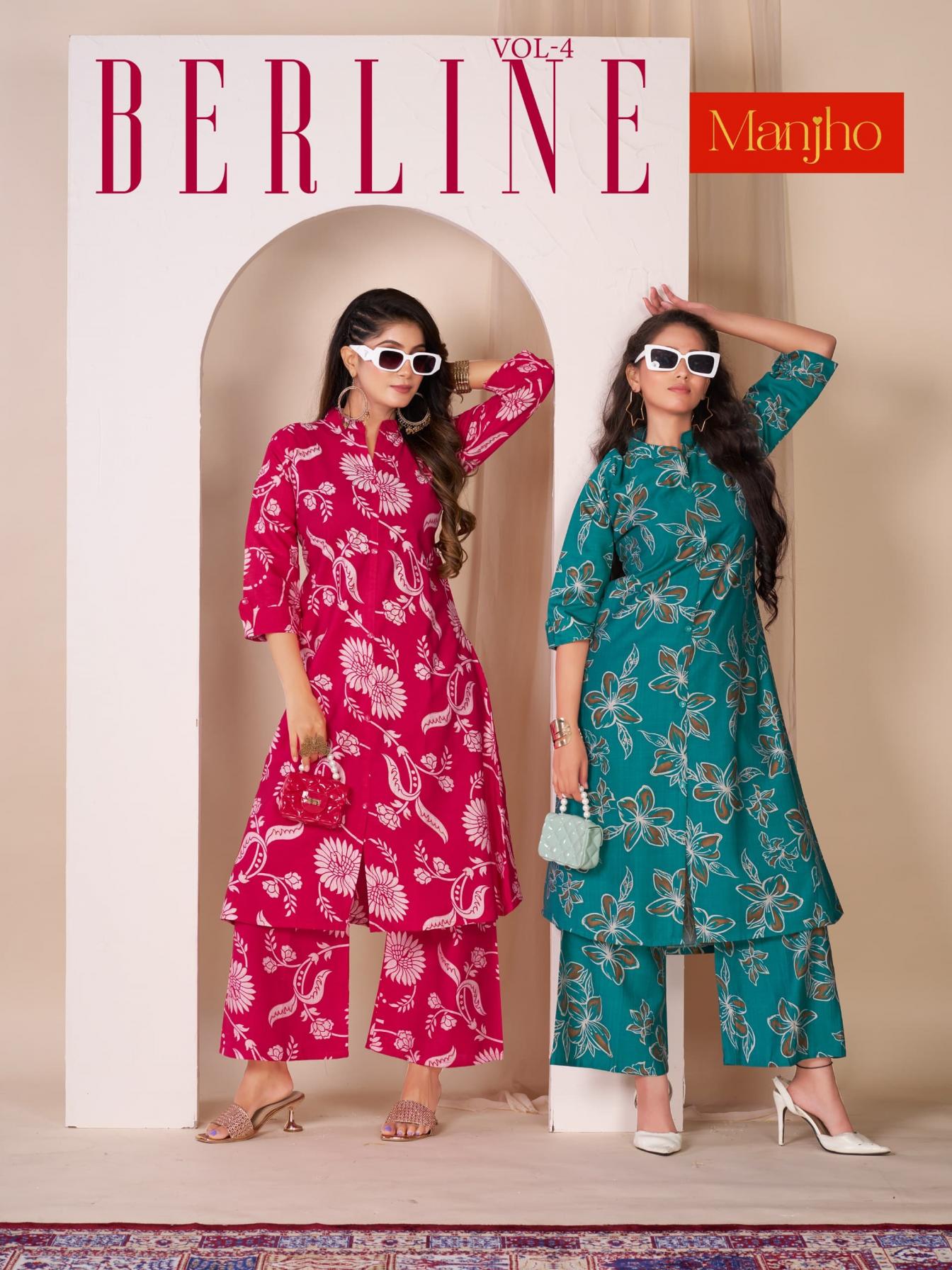 manjho berlin vol 4 vetican print readymade elegant style kurti with plazzo 