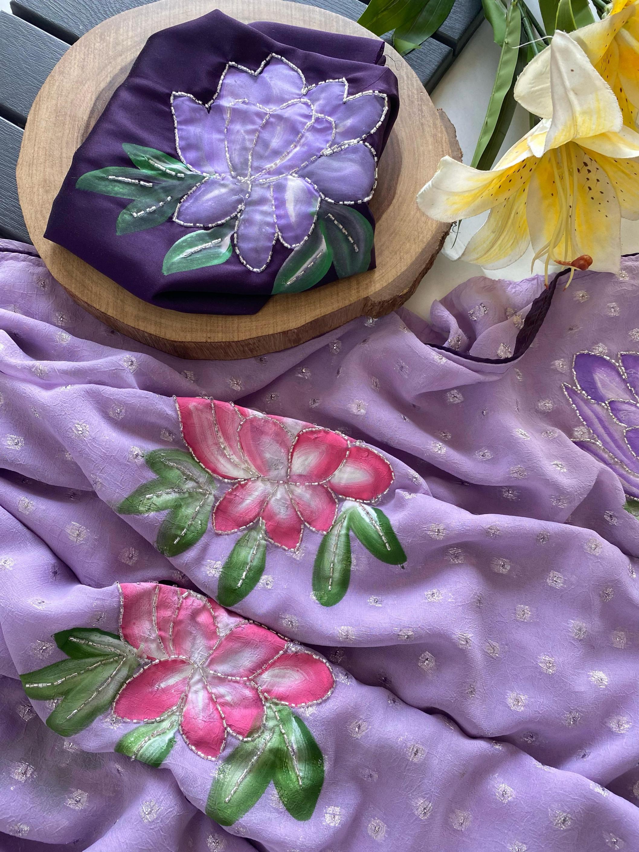 mohini crushed chiffon georgette beautiful look saree online  