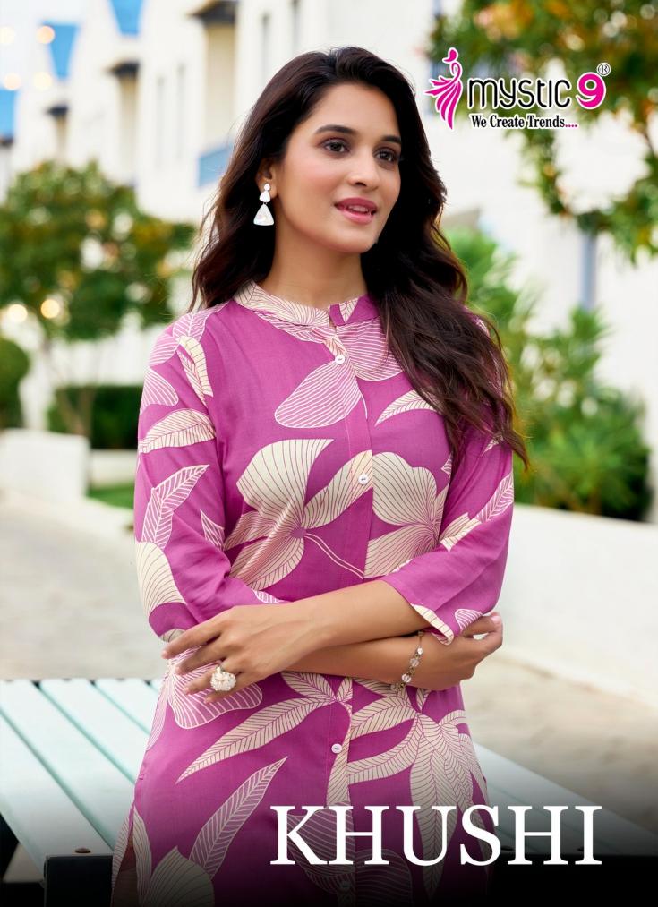 mystic9 launch khushi vol 3 readymade stylish viscose print co-ord sets 