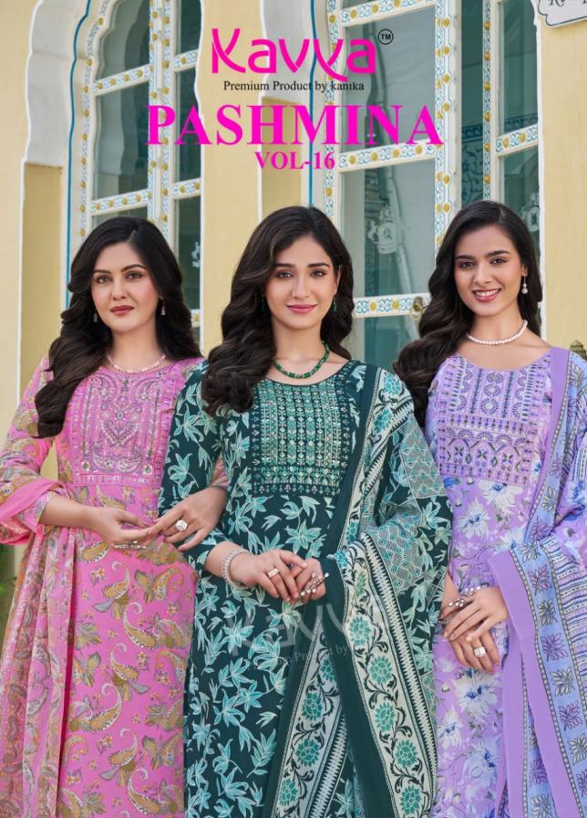 pashmina vol 16 by kavya malaysian cotton readymade casual suit for womens 