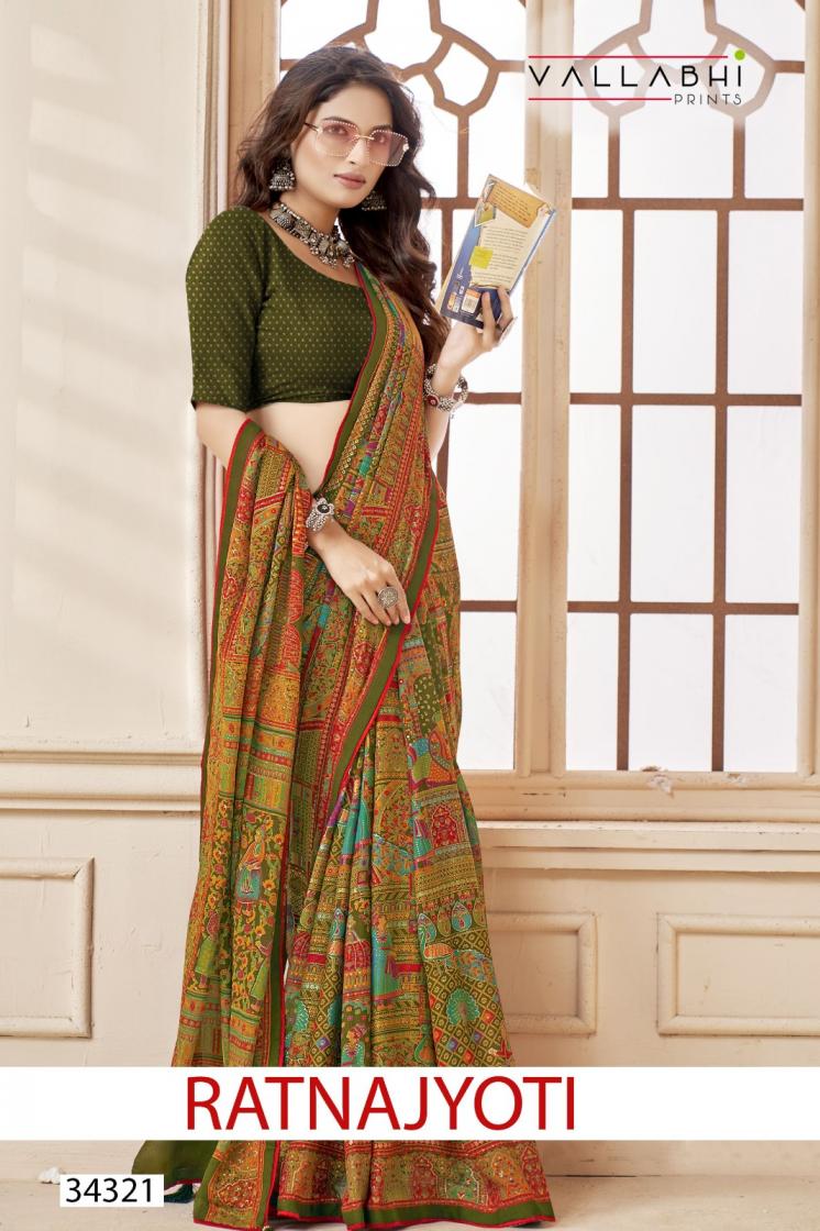 ratnajyoti by vallabhi prints printed latest georgette saree